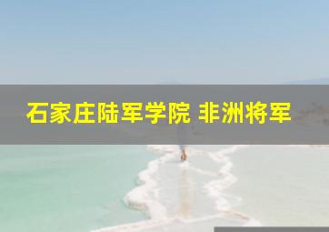 石家庄陆军学院 非洲将军